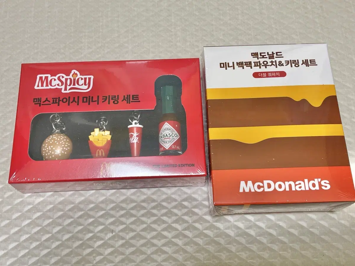 맥도날드 키링 3종(쿼파치, 후라이, 맥스파이시)